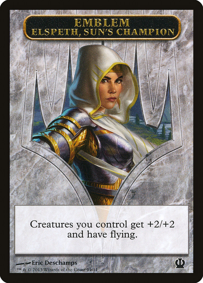 Elspeth, Sun's Champion Emblem [Theros Tokens] | Game Grid - Logan