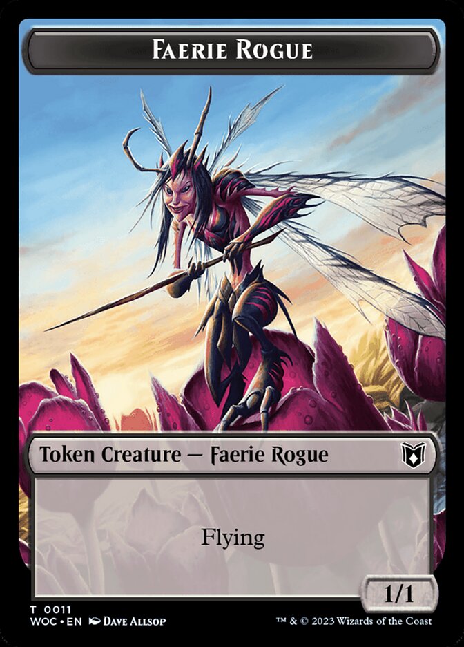 Faerie Rogue // Faerie (0011) Double-Sided Token [Wilds of Eldraine Commander Tokens] | Game Grid - Logan