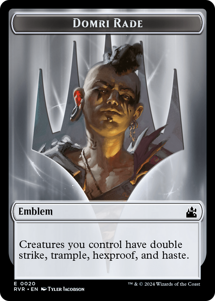 Goblin (0008) // Emblem - Domri Rade Double-Sided Token [Ravnica Remastered Tokens] | Game Grid - Logan