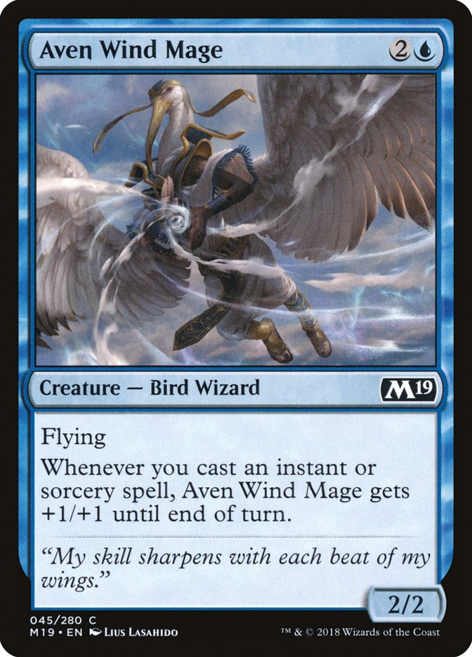 Aven Wind Mage [Core Set 2019] | Game Grid - Logan