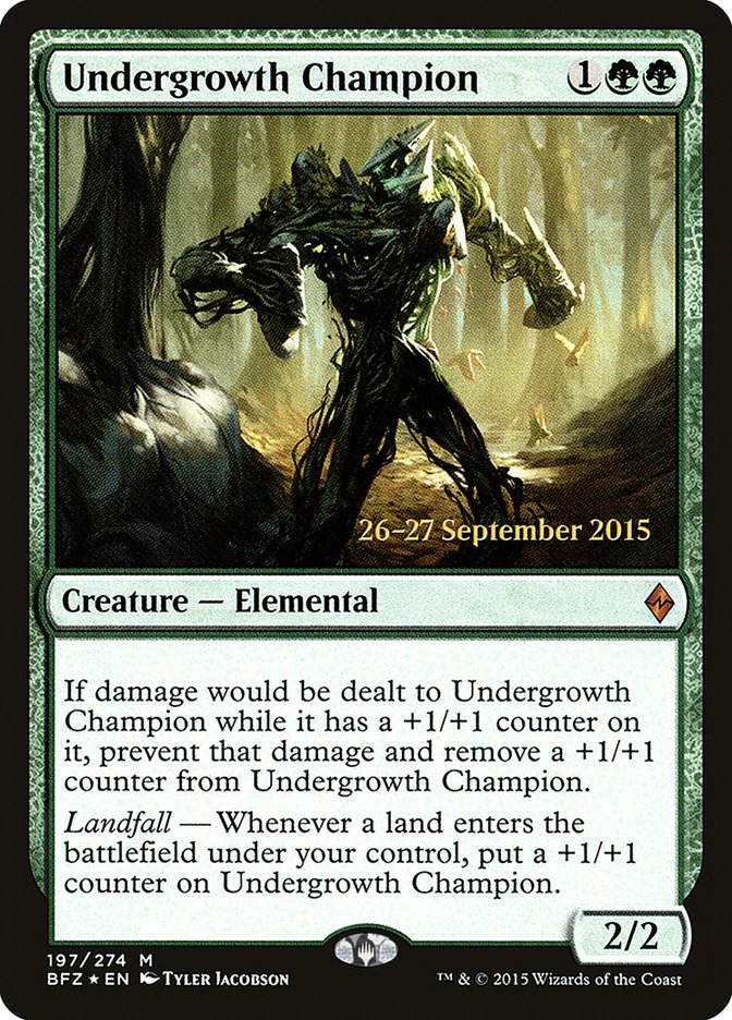 Undergrowth Champion [Battle for Zendikar Prerelease Promos] | Game Grid - Logan