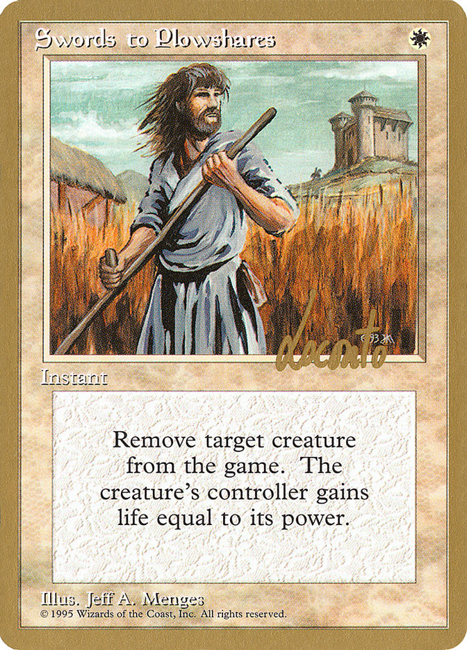 Swords to Plowshares (Michael Loconto) [Pro Tour Collector Set] | Game Grid - Logan