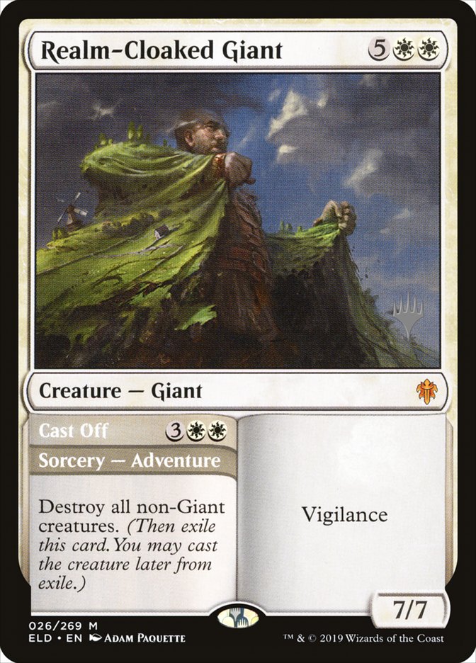 Realm-Cloaked Giant // Cast Off (Promo Pack) [Throne of Eldraine Promos] | Game Grid - Logan