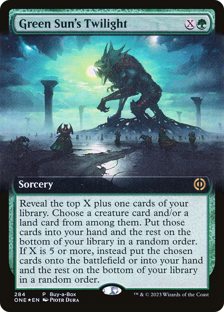 Green Sun's Twilight (Buy-A-Box) (Extended Art) [Phyrexia: All Will Be One] | Game Grid - Logan