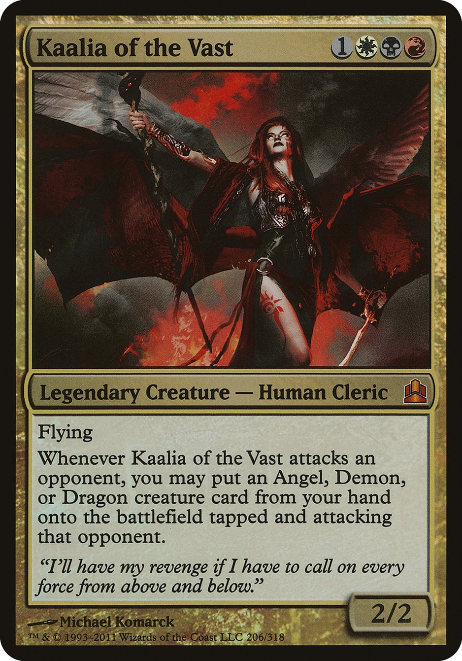 Kaalia of the Vast (Oversized) [Commander 2011 Oversized] | Game Grid - Logan