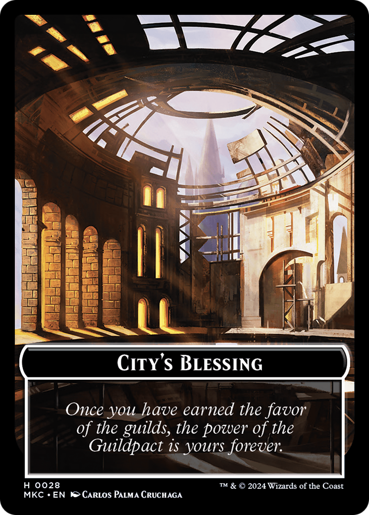 City's Blessing // Zombie Double-Sided Token [Murders at Karlov Manor Commander Tokens] | Game Grid - Logan