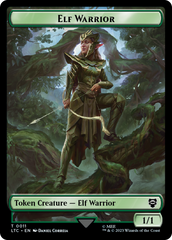 Elf Warrior // Treasure Double Sided Token [The Lord of the Rings: Tales of Middle-Earth Commander Tokens] | Game Grid - Logan