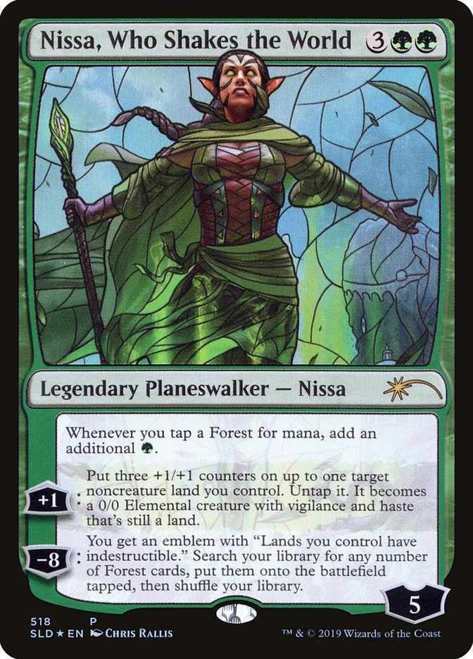 Nissa, Who Shakes the World (Stained Glass) [Secret Lair Drop Promos] | Game Grid - Logan