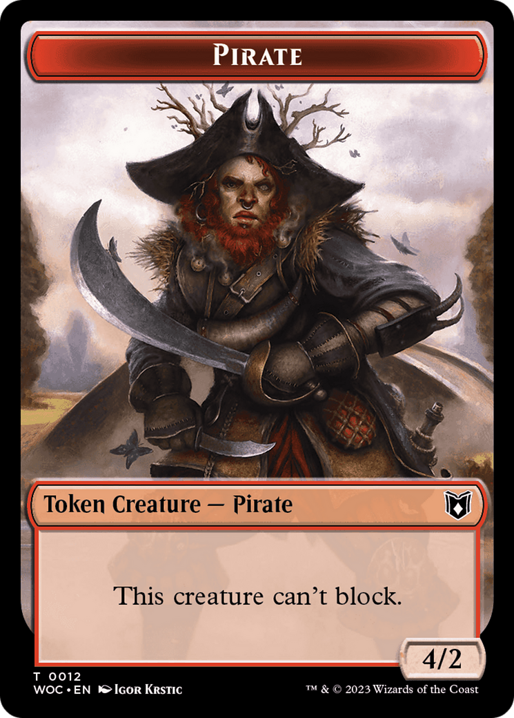 Pirate // Pegasus Double-Sided Token [Wilds of Eldraine Commander Tokens] | Game Grid - Logan