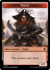 Pirate // Human Soldier Double-Sided Token [Wilds of Eldraine Commander Tokens] | Game Grid - Logan