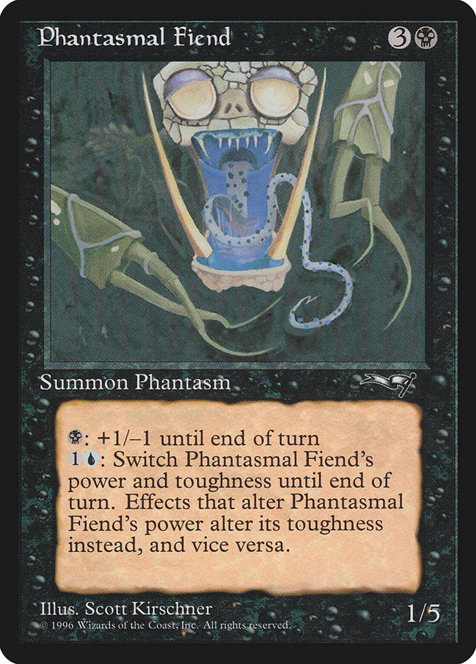 Phantasmal Fiend (Dark Green Background) [Alliances] | Game Grid - Logan