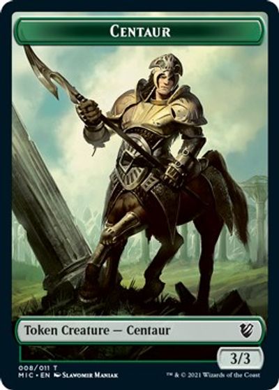 Centaur // Wolf Double-Sided Token [Innistrad: Midnight Hunt Commander Tokens] | Game Grid - Logan