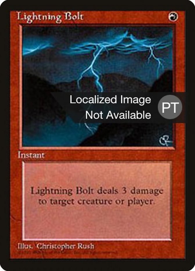 Lightning Bolt [Fourth Edition (Foreign Black Border)] | Game Grid - Logan
