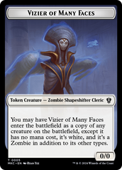 Vizier of Many Faces // Zombie Double-Sided Token [Murders at Karlov Manor Commander Tokens] | Game Grid - Logan