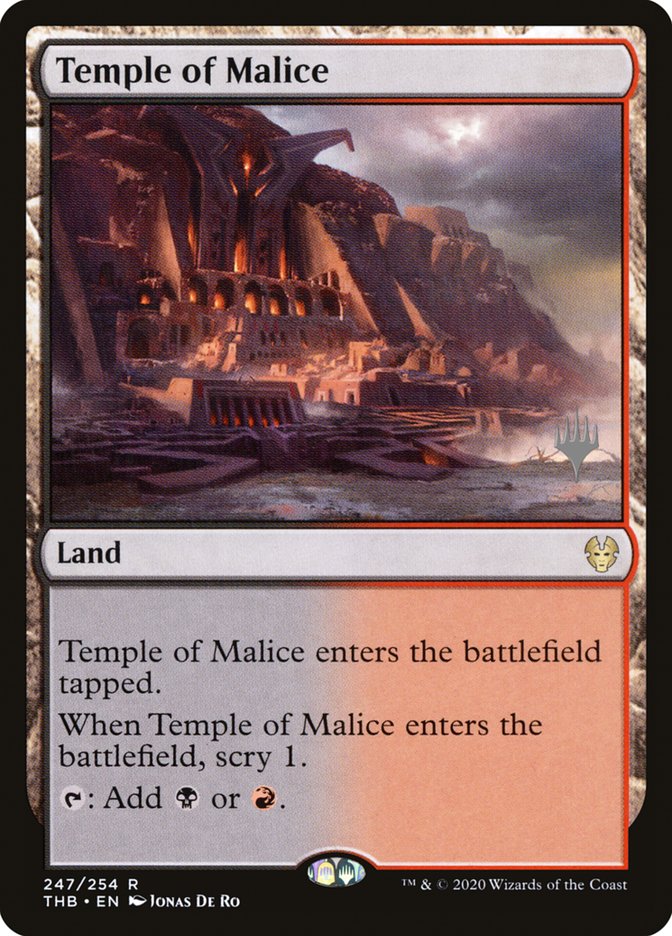 Temple of Malice (Promo Pack) [Theros Beyond Death Promos] | Game Grid - Logan