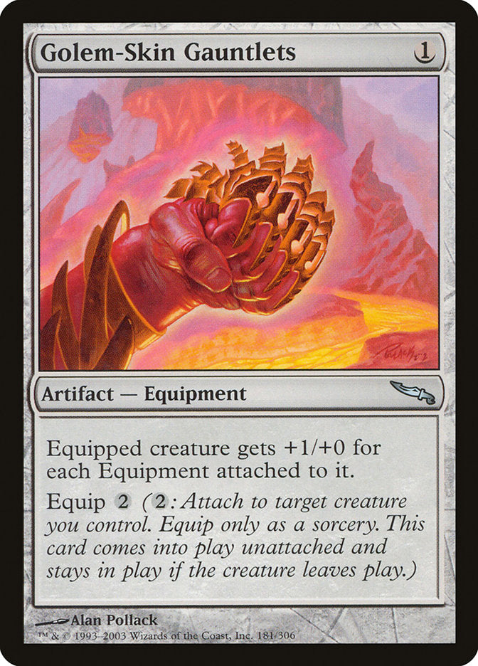 Golem-Skin Gauntlets [Mirrodin] | Game Grid - Logan