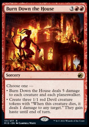 Burn Down the House (Promo Pack) [Innistrad: Midnight Hunt Promos] | Game Grid - Logan