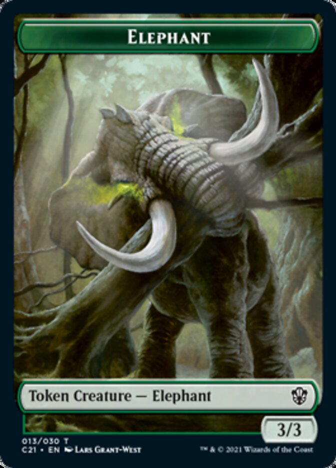 Frog Lizard // Elephant Double-Sided Token [Commander 2021 Tokens] | Game Grid - Logan