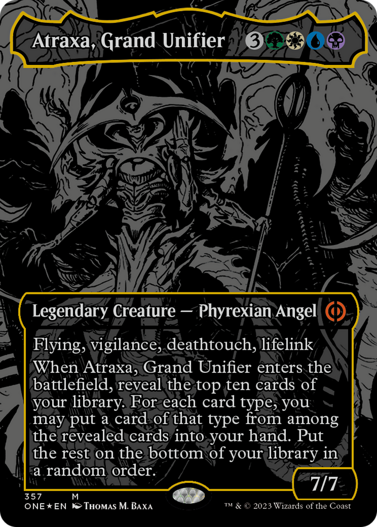 Atraxa, Grand Unifier (Oil Slick Raised Foil) [Phyrexia: All Will Be One] | Game Grid - Logan
