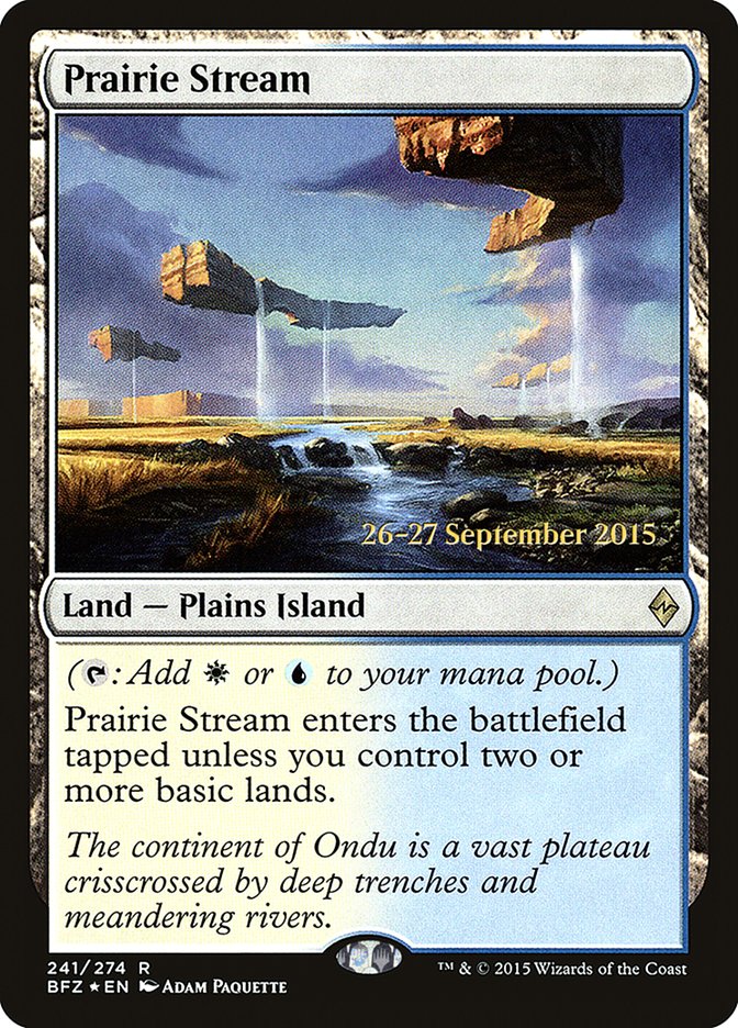 Prairie Stream [Battle for Zendikar Prerelease Promos] | Game Grid - Logan