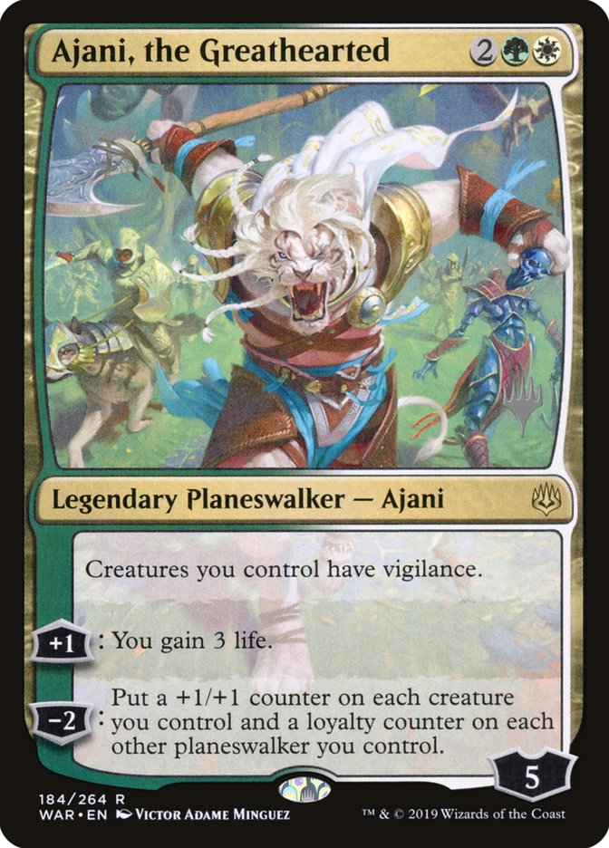 Ajani, the Greathearted (Promo Pack) [War of the Spark Promos] | Game Grid - Logan