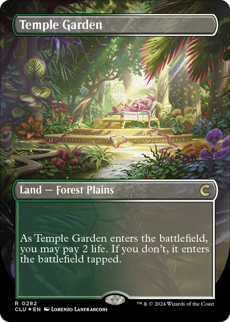Temple Garden (Borderless) [Ravnica: Clue Edition] | Game Grid - Logan