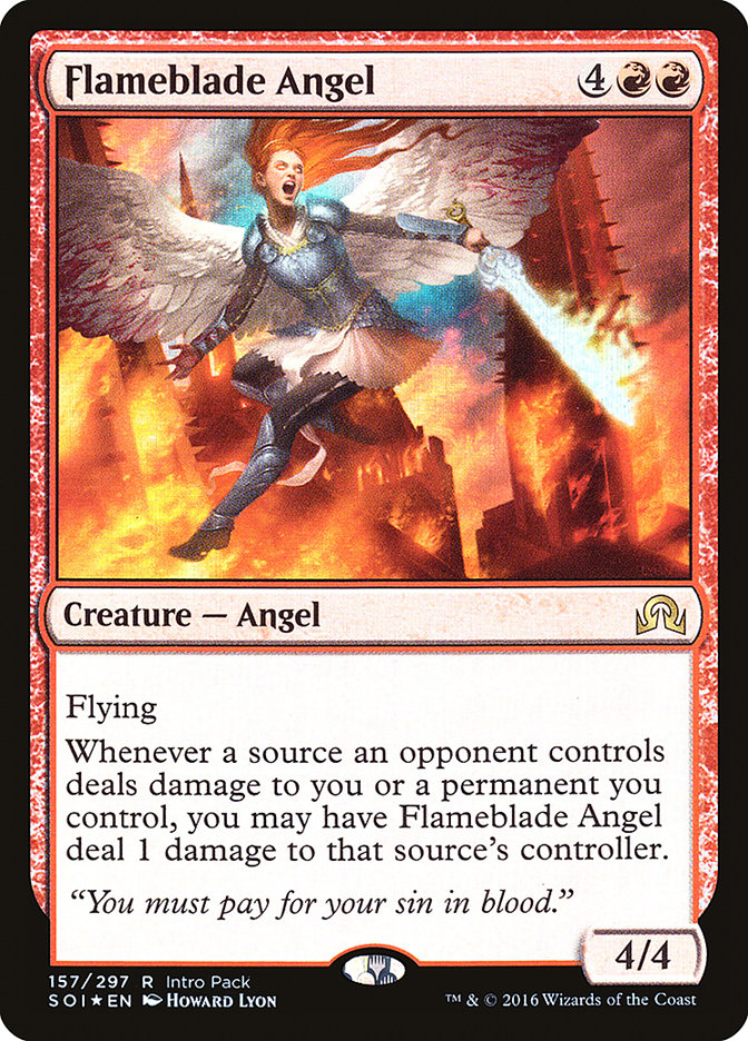 Flameblade Angel (Intro Pack) [Shadows over Innistrad Promos] | Game Grid - Logan