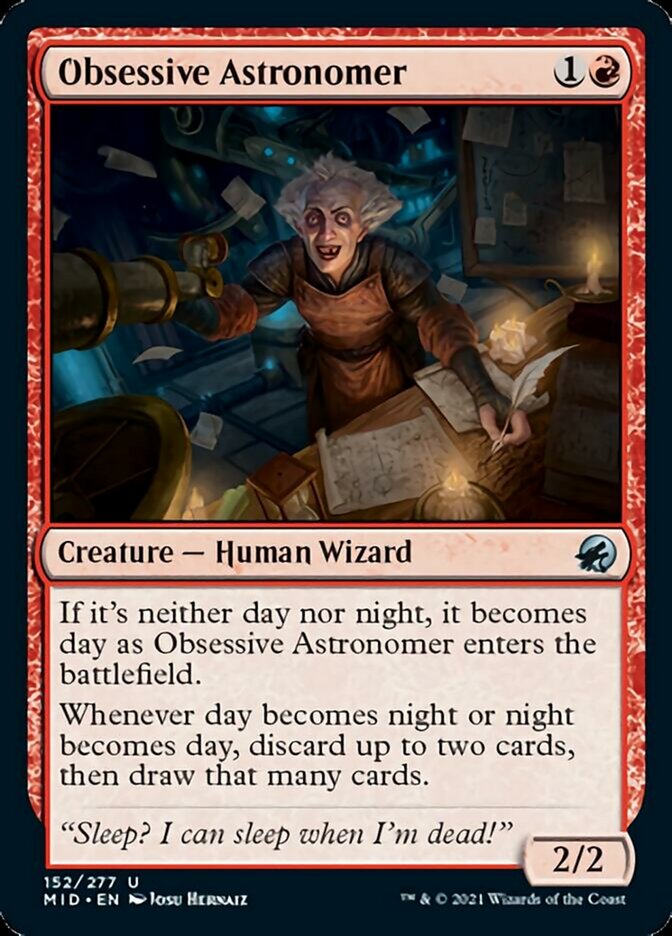 Obsessive Astronomer [Innistrad: Midnight Hunt] | Game Grid - Logan