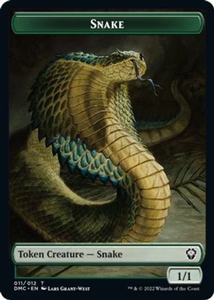 Human // Snake Double-Sided Token [Dominaria United Commander Tokens] | Game Grid - Logan