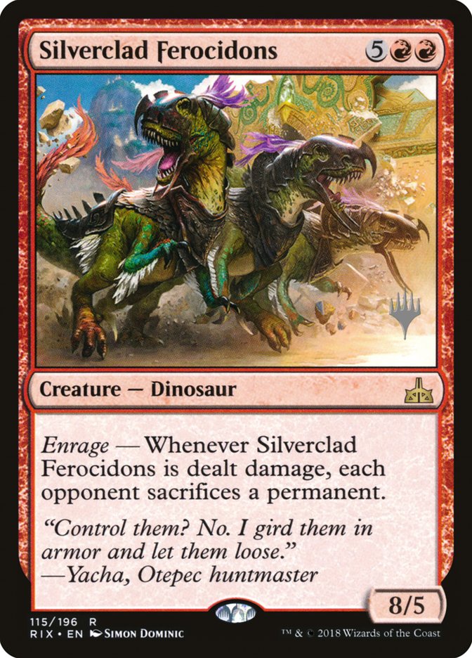 Silverclad Ferocidons (Promo Pack) [Rivals of Ixalan Promos] | Game Grid - Logan