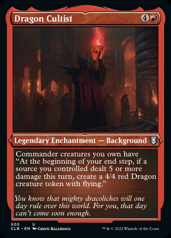 Dragon Cultist (Foil Etched) [Commander Legends: Battle for Baldur's Gate] | Game Grid - Logan