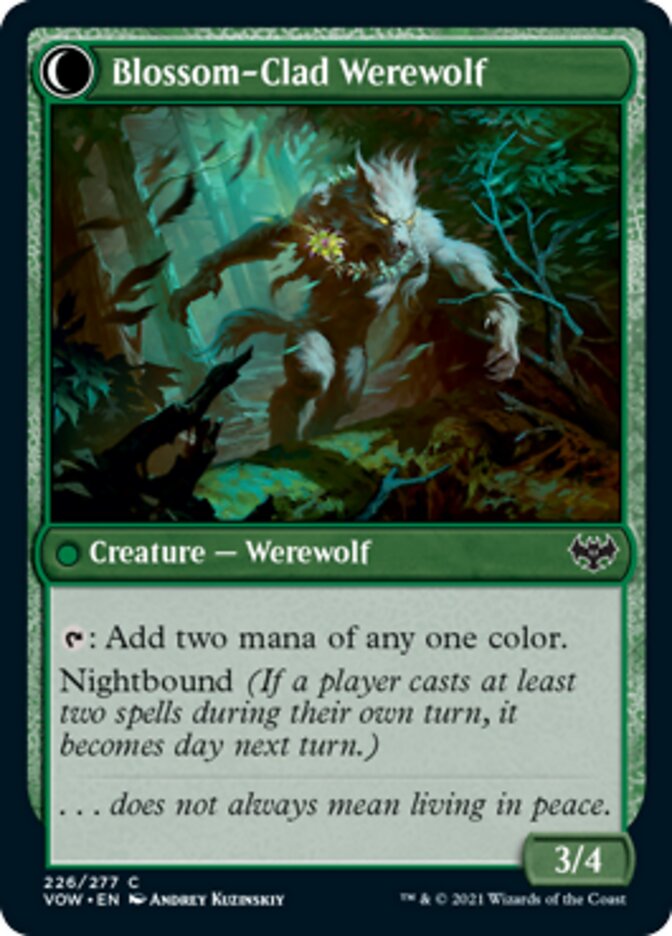 Weaver of Blossoms // Blossom-Clad Werewolf [Innistrad: Crimson Vow] | Game Grid - Logan