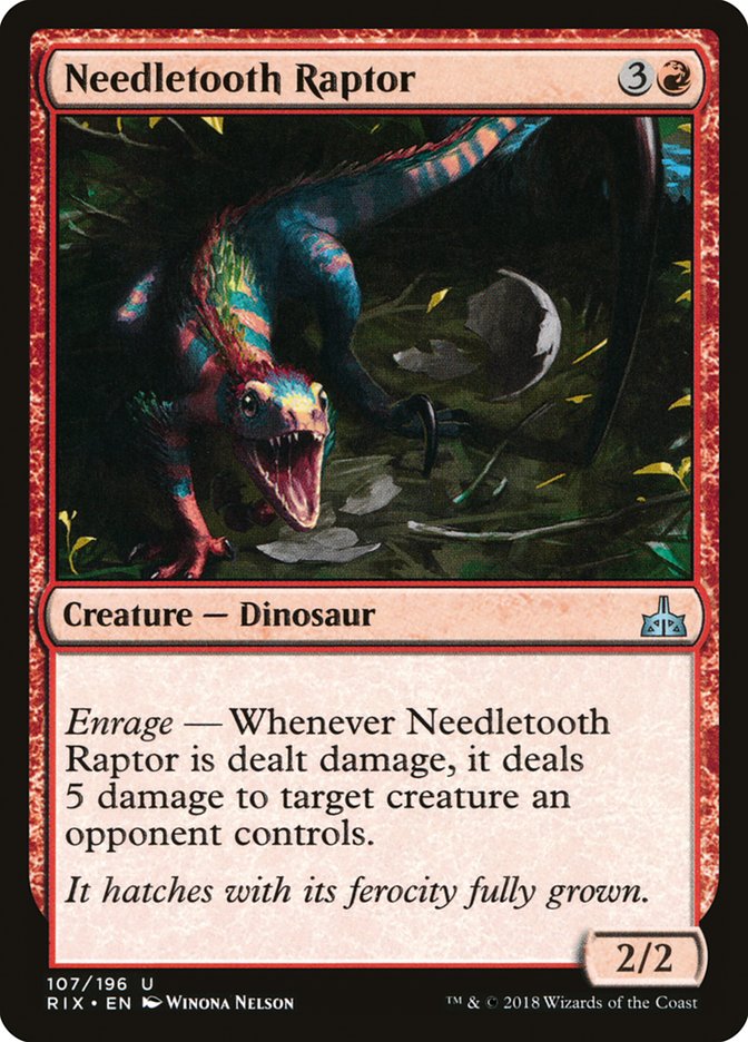 Needletooth Raptor [Rivals of Ixalan] | Game Grid - Logan