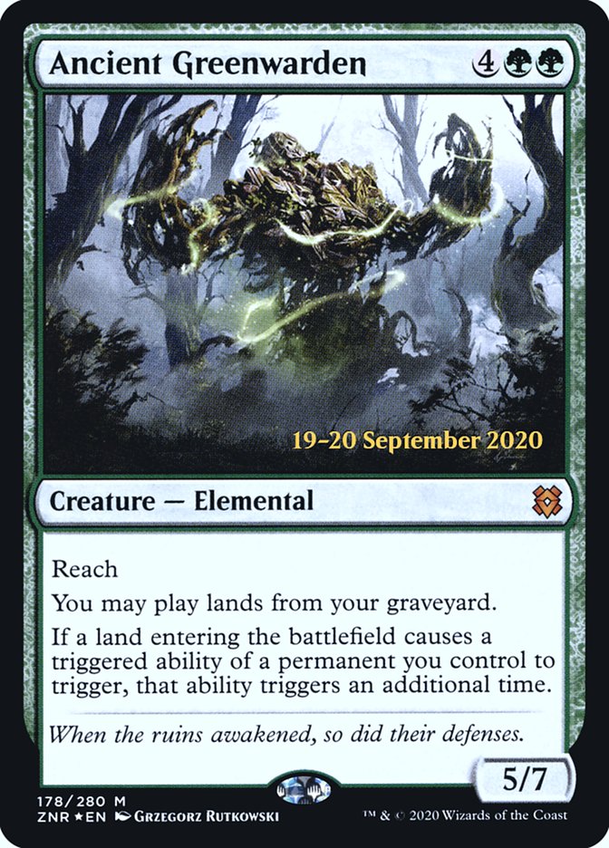 Ancient Greenwarden [Zendikar Rising Prerelease Promos] | Game Grid - Logan