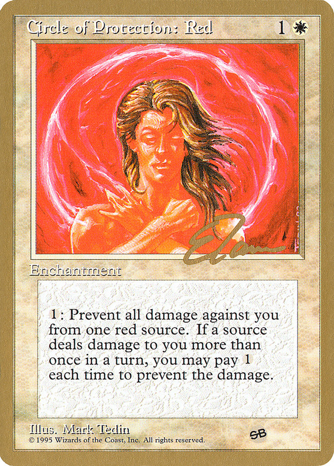 Circle of Protection: Red (Eric Tam) (SB) [Pro Tour Collector Set] | Game Grid - Logan