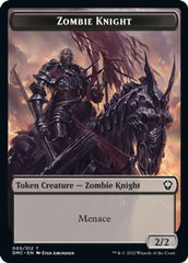 Zombie Knight // Griffin Double-Sided Token [Dominaria United Commander Tokens] | Game Grid - Logan