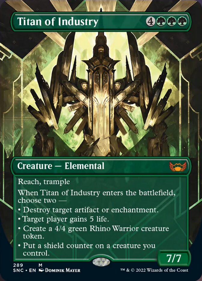 Titan of Industry (Borderless Alternate Art) [Streets of New Capenna] | Game Grid - Logan