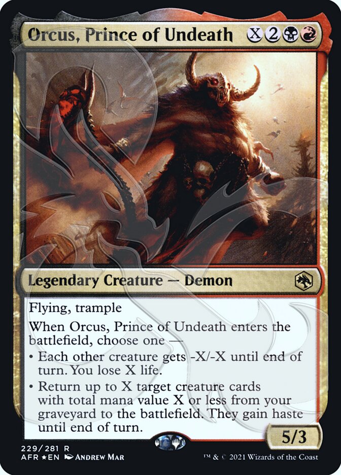 Orcus, Prince of Undeath (Ampersand Promo) [Dungeons & Dragons: Adventures in the Forgotten Realms Promos] | Game Grid - Logan