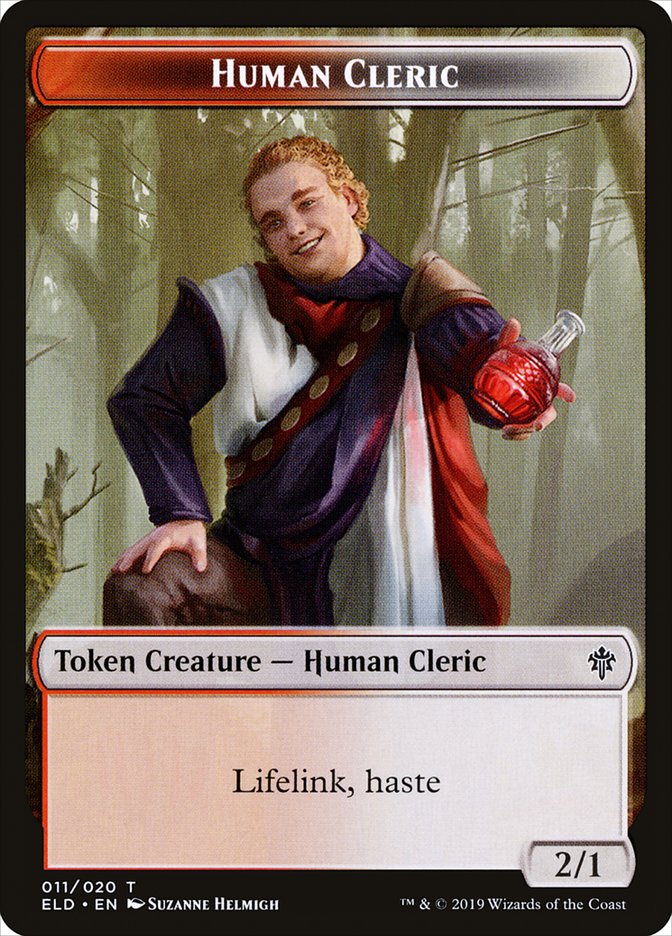 Human Cleric Token [Throne of Eldraine Tokens] | Game Grid - Logan