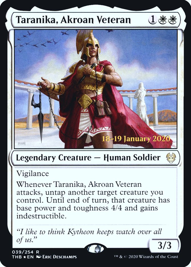 Taranika, Akroan Veteran [Theros Beyond Death Prerelease Promos] | Game Grid - Logan