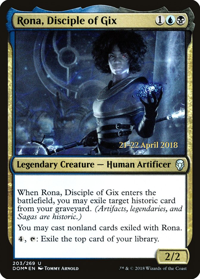 Rona, Disciple of Gix [Dominaria Prerelease Promos] | Game Grid - Logan