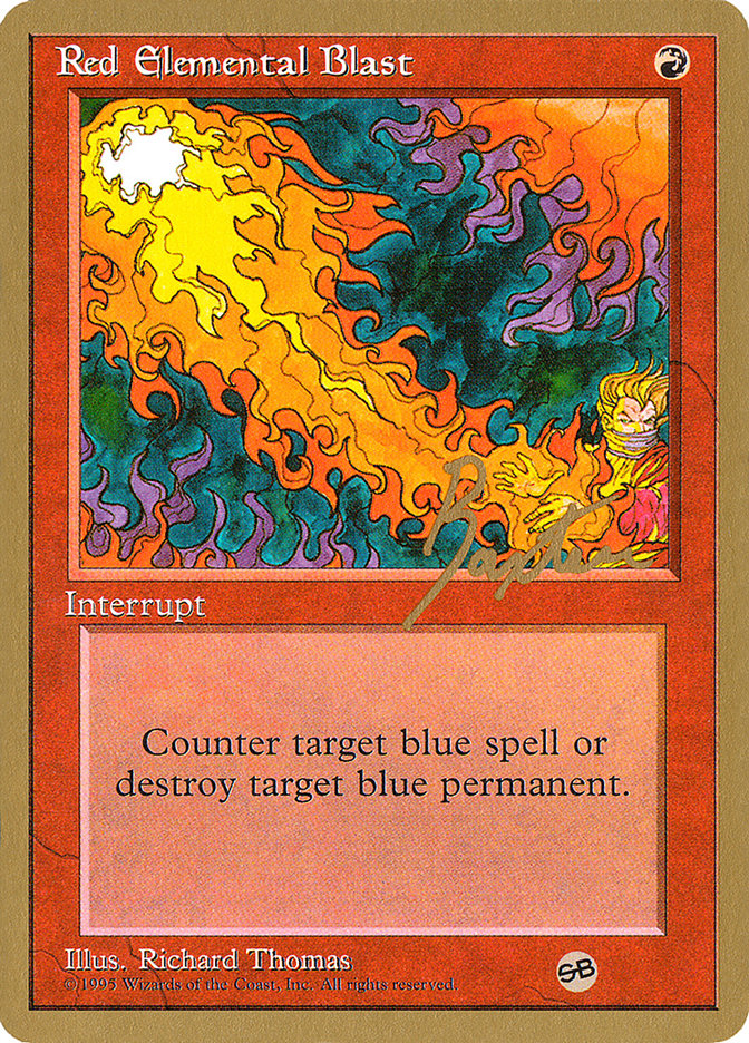 Red Elemental Blast (George Baxter) (SB) [Pro Tour Collector Set] | Game Grid - Logan