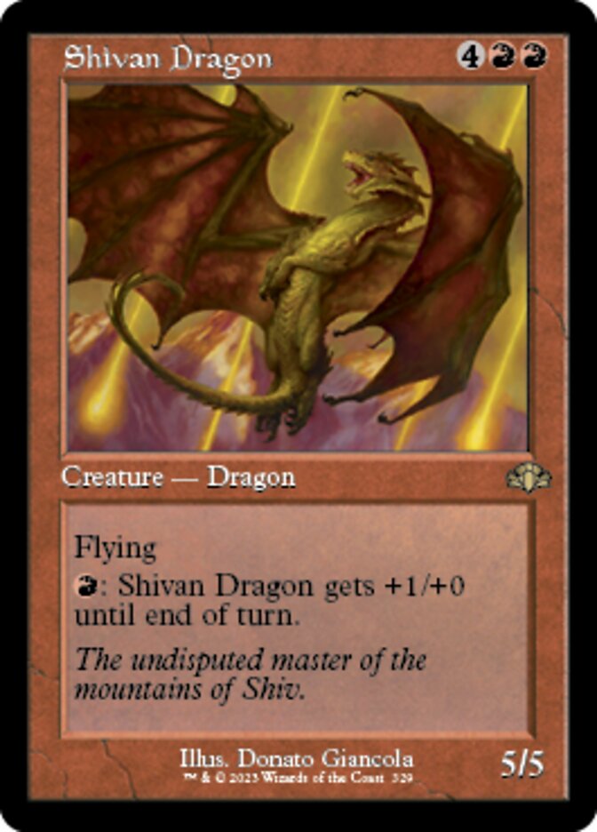 Shivan Dragon (Retro) [Dominaria Remastered] | Game Grid - Logan