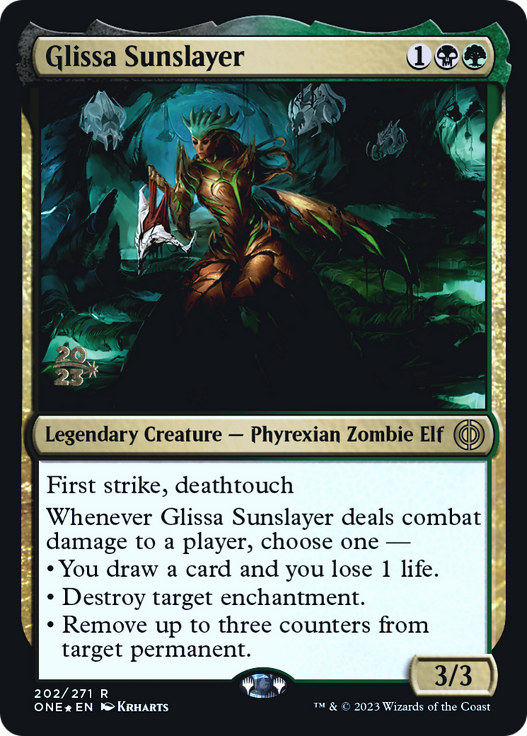 Glissa Sunslayer [Phyrexia: All Will Be One Prerelease Promos] | Game Grid - Logan