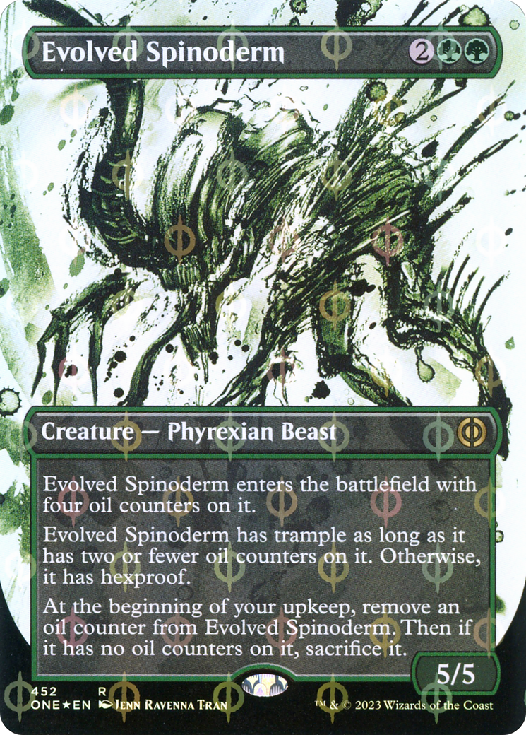 Evolved Spinoderm (Borderless Ichor Step-and-Compleat Foil) [Phyrexia: All Will Be One] | Game Grid - Logan