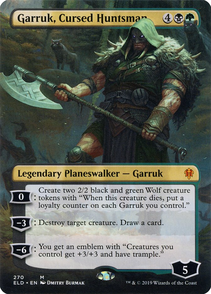 Garruk, Cursed Huntsman (Borderless) [Throne of Eldraine] | Game Grid - Logan