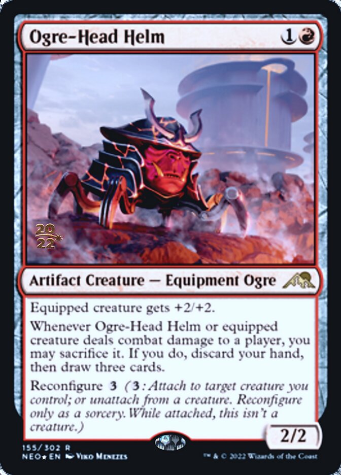 Ogre-Head Helm [Kamigawa: Neon Dynasty Prerelease Promos] | Game Grid - Logan