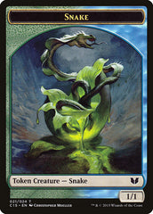 Snake (021) // Saproling Double-Sided Token [Commander 2015 Tokens] | Game Grid - Logan