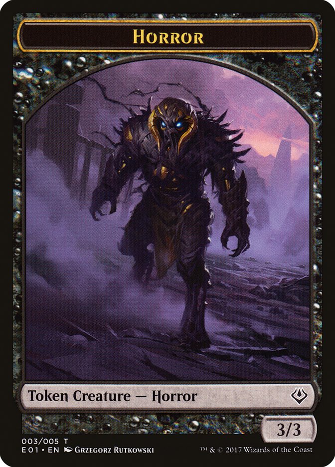 Horror // Zombie Double-Sided Token [Archenemy: Nicol Bolas Tokens] | Game Grid - Logan