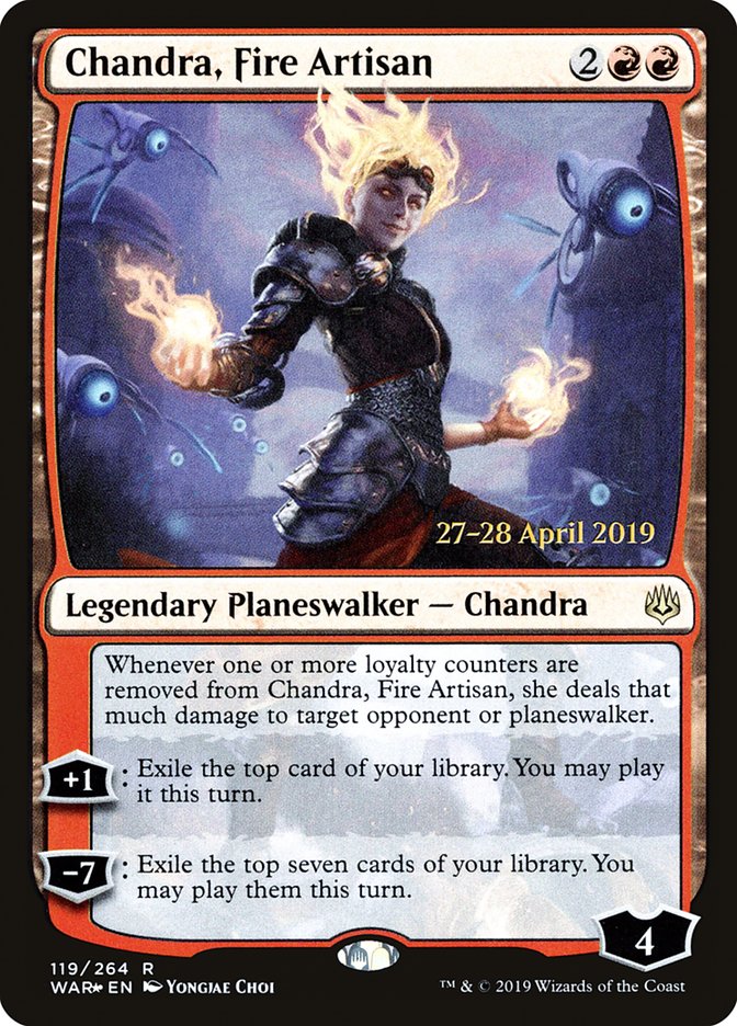 Chandra, Fire Artisan [War of the Spark Prerelease Promos] | Game Grid - Logan